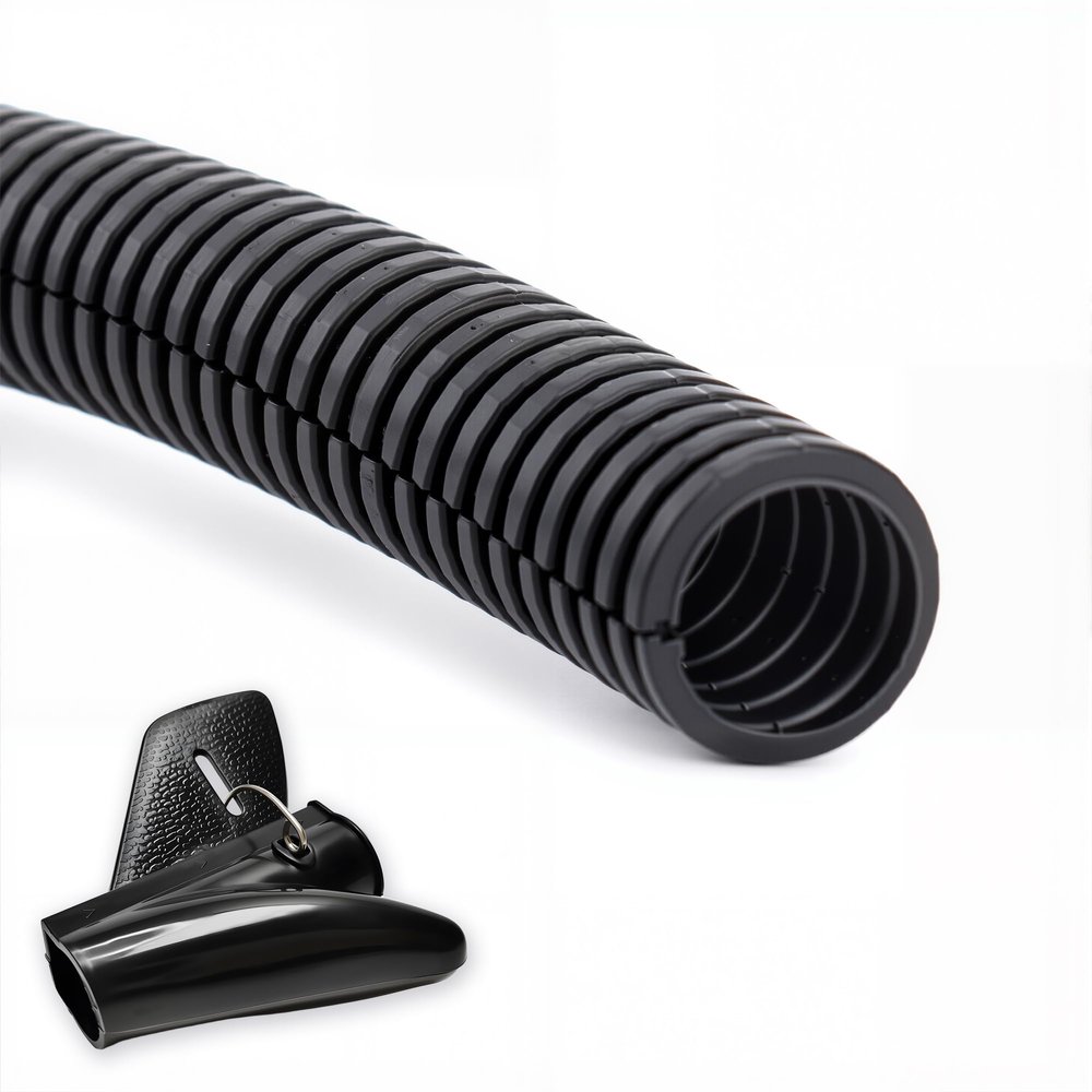 ZhiYo 10FT 3/4 Wire Loom Split Tubing Auto Wire Conduit Flexible Cover | High Temperature Heat Resistant -40F to 257F | Plastic Cover for Electrical Wires & Cables
