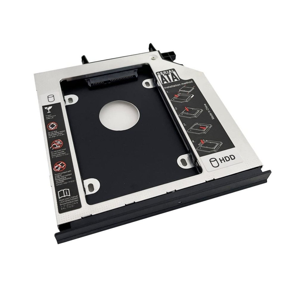 2nd HDD SSD Hard Drive Optical Bay Frame Caddy Tray for Lenovo IdeaPad Y400 Y400N Y410N Y410P Y430P with Bezel Front Cover Mounting Bracket