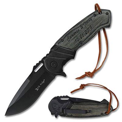 GIFTS INFINITY Customized Engraved Pocket Knife - For Everyday Carry, Valentines Day, Fathers Day(ER-A003GYB)