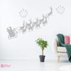Christmas Wall Stickers, Santa Claus Sleigh wall sticker, reindeer wall stickers, Christmas Home Decor, Xmas shop decoration view 2