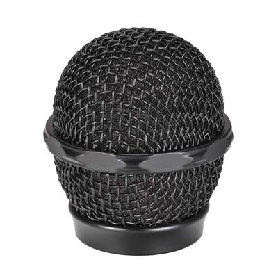 uxcell Black Microphone Ball Head Mesh Grille Round Metal with Grey Inner Foam Filter for 858 Mic