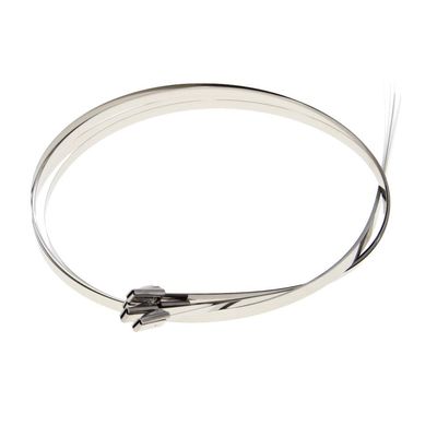 MroMax Stainless Steel Cable Tie, 23.62" x 0.18" Stainless Steel Self-Locking Zip Ties, 340 Stainless Steel Multi-purpose Tie for Metal Exhaust,5Pcs