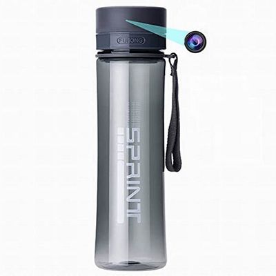 FUNSCAM Hidden Spy Camera, HD 1080P Water Bottle Portable WiFi Camera with Cell Phone APP Remote Video Recorder Support Motion Detection for Sport,Home,Office Security (Brown)