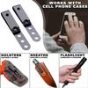 [2 Pack] HolsterSmith Universal Metal Belt Clip for Holster Making, Knife Sheaths, Cell Phone Cases - (3-Hole) - (Tactical Black) - USA view 2