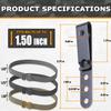[2 Pack] HolsterSmith Universal Metal Belt Clip for Holster Making, Knife Sheaths, Cell Phone Cases - (3-Hole) - (Tactical Black) - USA view 3