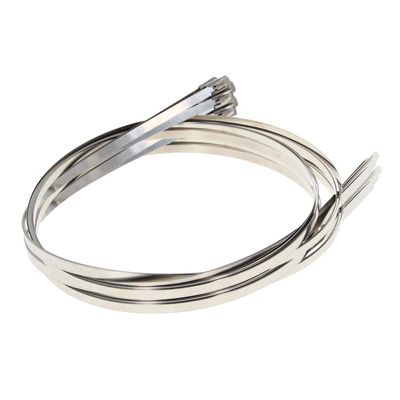 MroMax Stainless Steel Cable Tie, 47.24" x 0.18" Stainless Steel Self-Locking Zip Ties, 364 Stainless Steel Multi-purpose Tie for Metal Exhaust,10Pcs
