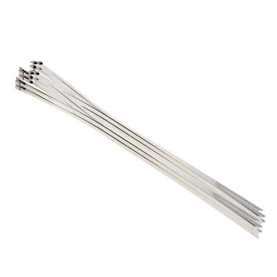 MroMax Stainless Steel Cable Tie, 15.75" x 0.18" Stainless Steel Self-Locking Zip Ties, 331 Stainless Steel Multi-purpose Tie for Metal Exhaust,20Pcs