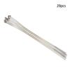 MroMax Stainless Steel Cable Tie, 15.75" x 0.18" Stainless Steel Self-Locking Zip Ties, 331 Stainless Steel Multi-purpose Tie for Metal Exhaust,20Pcs view 2