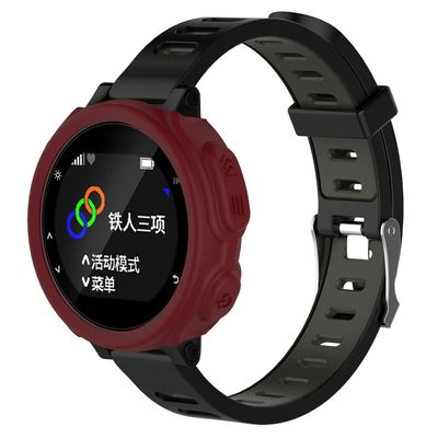 DKEnjoy Soft Silicone Protector Shock-Proof Ultra Slim Cover Accessories Case Protection Shell Compatible for Garmin Forerunner 235/735XT Smartwatch (Red)