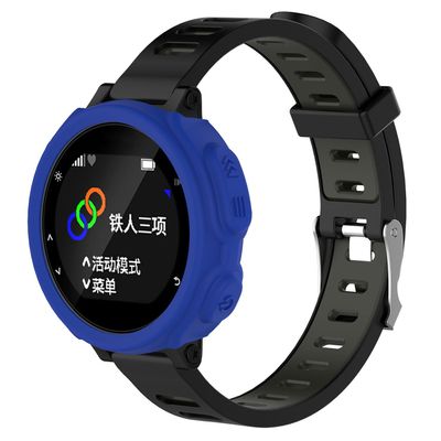 DKEnjoy Soft Silicone Protector Shock-Proof Ultra Slim Cover Accessories Case Protection Shell Compatible for Garmin Forerunner 235/735XT Smartwatch (Blue)