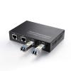Gigabit Ethernet Media Converter, Singlemode Dual LC, 1.25Gb/s 2X 10/100/1000Base-T RJ45 Networks Ethernet to 2X 1000Base-X SFP Fiber Converter with 2X Gigabit SFP 1000Base-LX Transceiver view 1