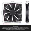 Noctua NF-A20 PWM chromax.Black.swap, Premium Quiet Fan, 4-Pin (200x30mm, Black) view 2