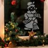 NAKLEO Christmas Painting Stencil, Reusable Plastic Artificial Snow Spray Stencil for Window Decoration, M 16.9x25.2, Christmas Patterns, Snowman view 2