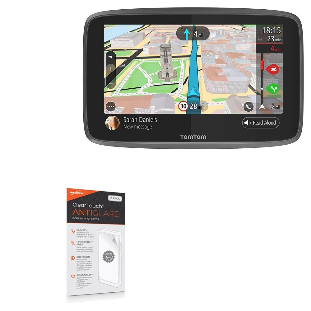 BoxWave Screen Protector Compatible with Tomtom GO 6200 - ClearTouch Anti-Glare (2-Pack), Anti-Fingerprint Matte Film Skin