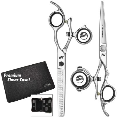 JW C5 Swivel Thumb Shear and C2 Swivel Thumb Thinner Set (5.75 Inch)