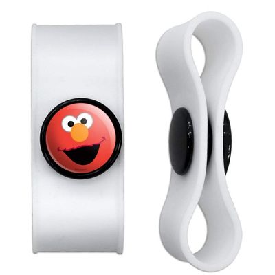 GRAPHICS & MORE Sesame Street Elmo Face Headphone Earbud Cord Wrap - Charging Cable Manager - Wire Organizer Set of 2 - White