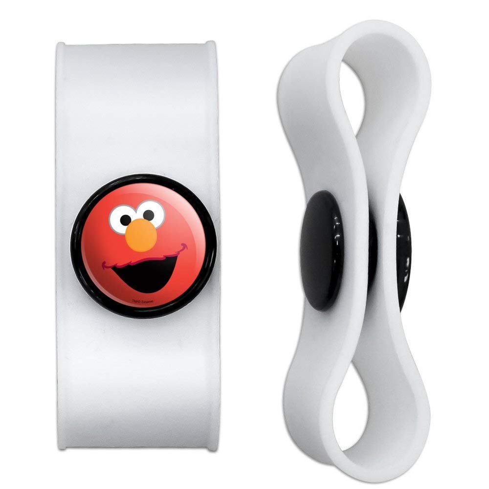 GRAPHICS & MORE Sesame Street Elmo Face Headphone Earbud Cord Wrap - Charging Cable Manager - Wire Organizer Set of 2 - White