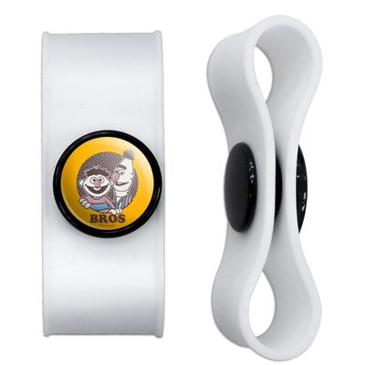 GRAPHICS & MORE Sesame Street Bert and Ernie Bros Headphone Earbud Cord Wrap - Charging Cable Manager - Wire Organizer Set of 2 - White