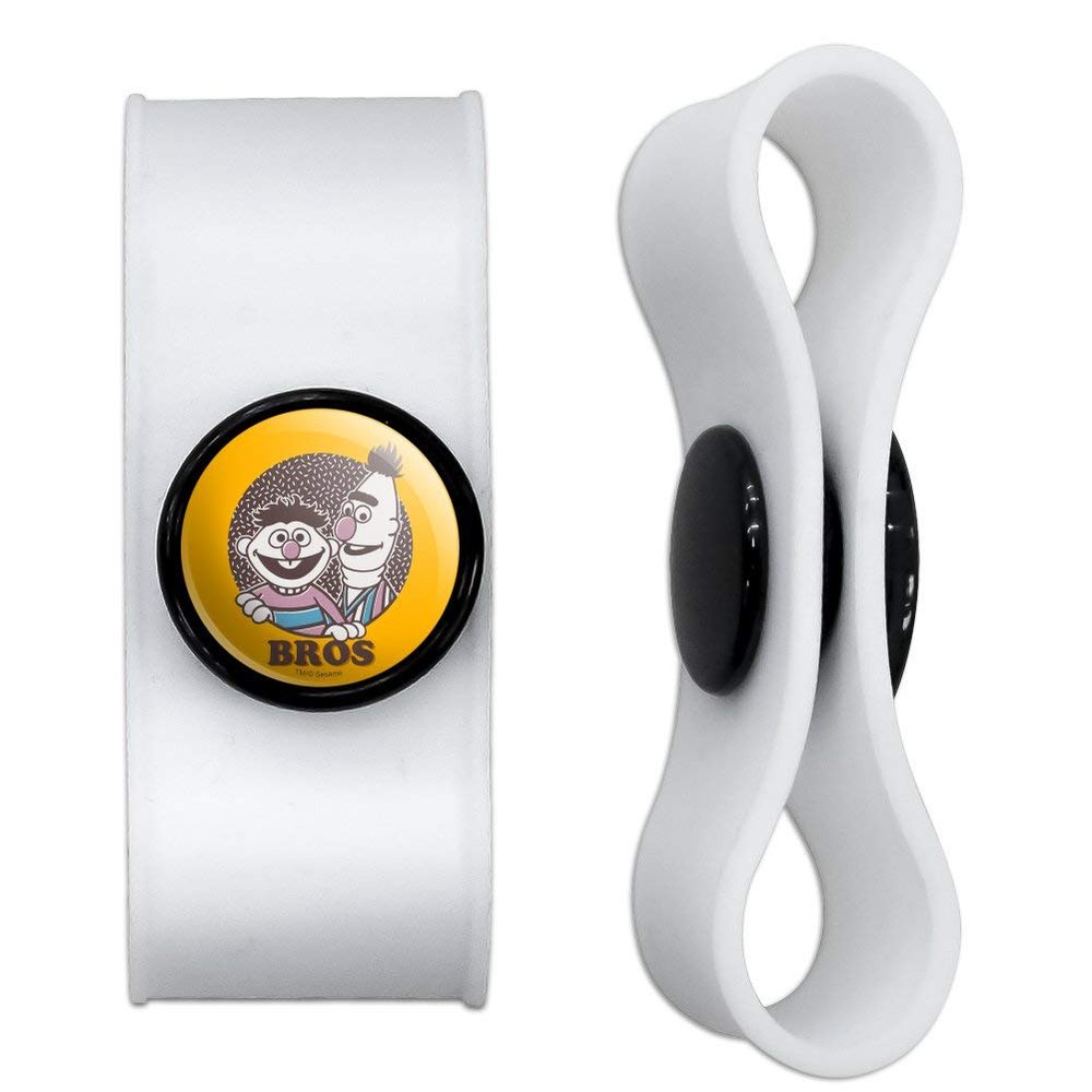 GRAPHICS & MORE Sesame Street Bert and Ernie Bros Headphone Earbud Cord Wrap - Charging Cable Manager - Wire Organizer Set of 2 - White