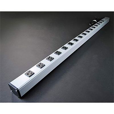 Multi-Outlet Power Unit, 125V, 15A, 48" L, 16 Outlets, 6' Cord