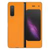 Decalrus - Protective Decal for Samsung Galaxy Fold Cellphone Orange Carbon Fiber Skin Skins Decal for case Cover wrap CFsamsungGalaxyFoldOrange view 1