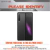 Decalrus - Protective Decal for Samsung Galaxy Fold Cellphone Orange Carbon Fiber Skin Skins Decal for case Cover wrap CFsamsungGalaxyFoldOrange view 2