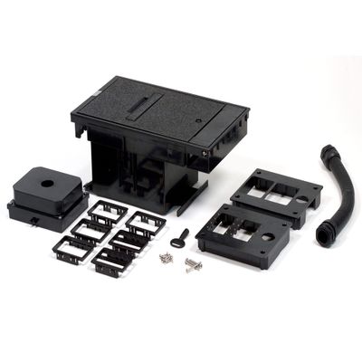 Legrand Wiremold XB814CLVBK 2-Gang Outdoor Weatherproof Ground Box Assembly, Low Voltage for Communication and A/V, Black (1 Pack)