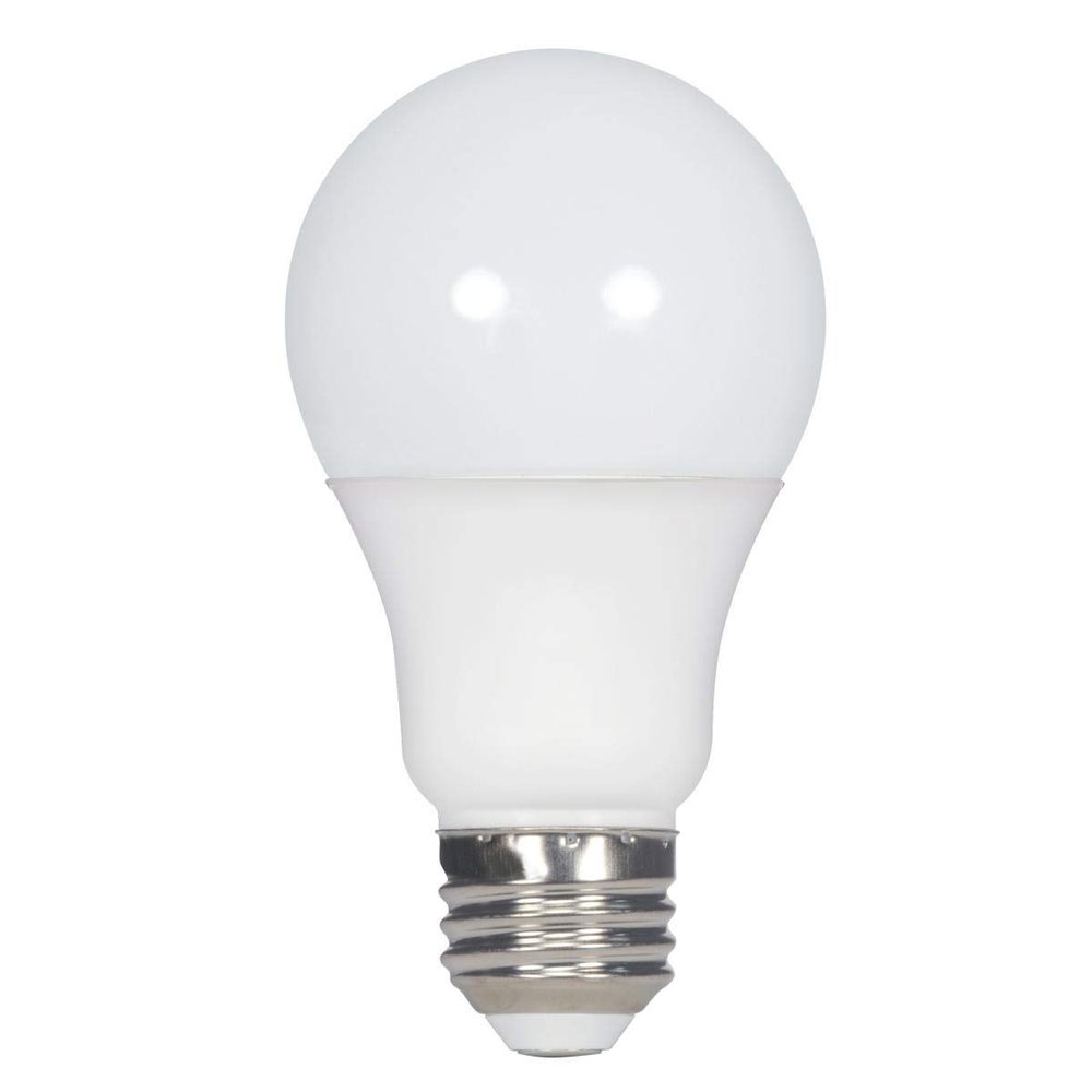 Satco 4.63 Inch 15.5W A19 LED Medium Base Replacement Lamp (Pack of 4)-3000 Color Temperature-White Finish