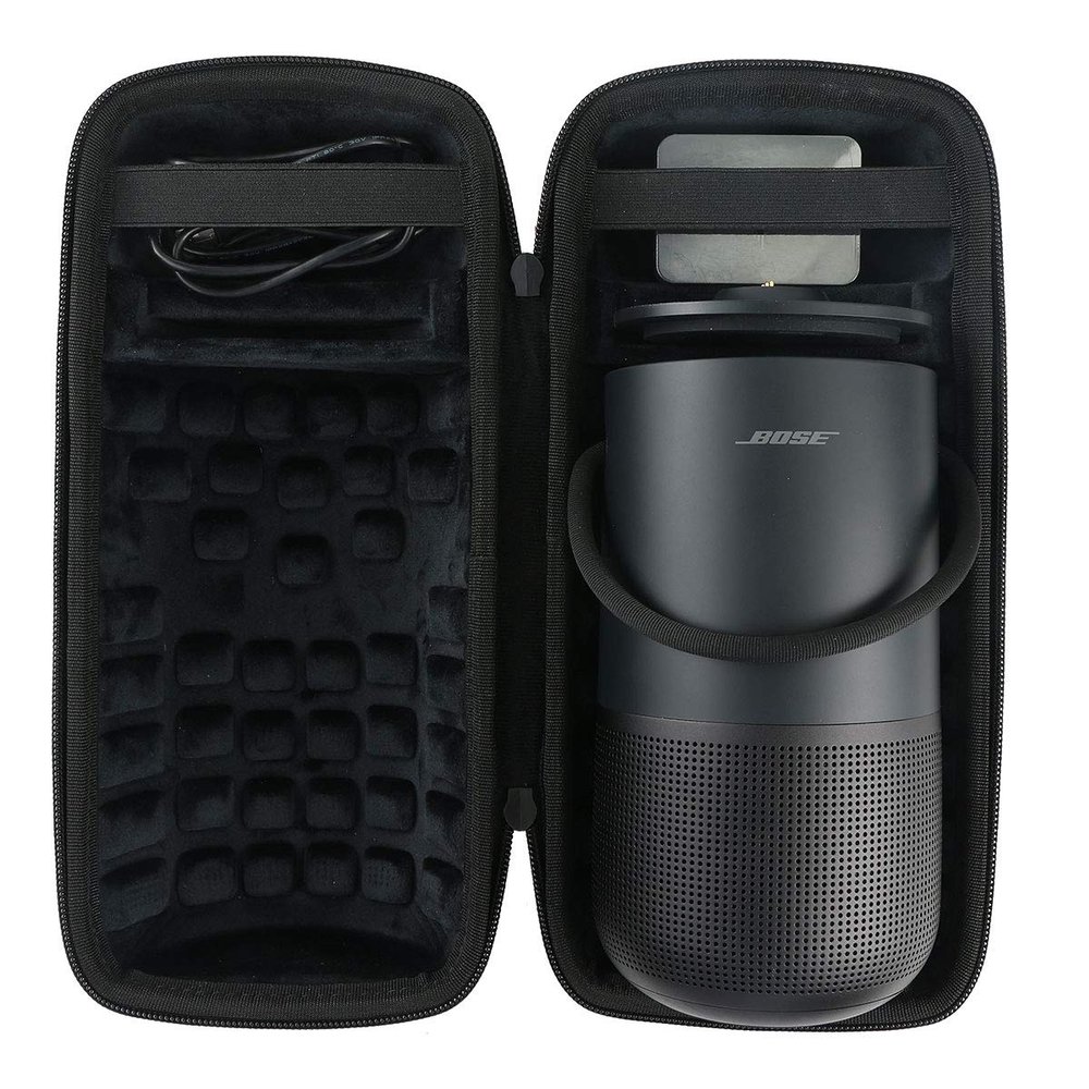 co2CREA Hard Travel Case replacement for Bose Portable Home/Smart Wireless Bluetooth Speaker (Triple Black Case)