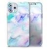 Mint 9 Absorbed Watercolor Texture - DesignSkinz Protective Vinyl Decal Wrap Skin Cover Compatible with The Apple iPhone 11 Pro Max (Full-Body, Screen Trim & Back Glass Skin) view 1