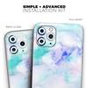Mint 9 Absorbed Watercolor Texture - DesignSkinz Protective Vinyl Decal Wrap Skin Cover Compatible with The Apple iPhone 11 Pro Max (Full-Body, Screen Trim & Back Glass Skin) view 2
