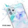 Mint 9 Absorbed Watercolor Texture - DesignSkinz Protective Vinyl Decal Wrap Skin Cover Compatible with The Apple iPhone 11 Pro Max (Full-Body, Screen Trim & Back Glass Skin) view 3