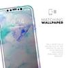 Mint 9 Absorbed Watercolor Texture - DesignSkinz Protective Vinyl Decal Wrap Skin Cover Compatible with The Apple iPhone 11 Pro Max (Full-Body, Screen Trim & Back Glass Skin) view 4