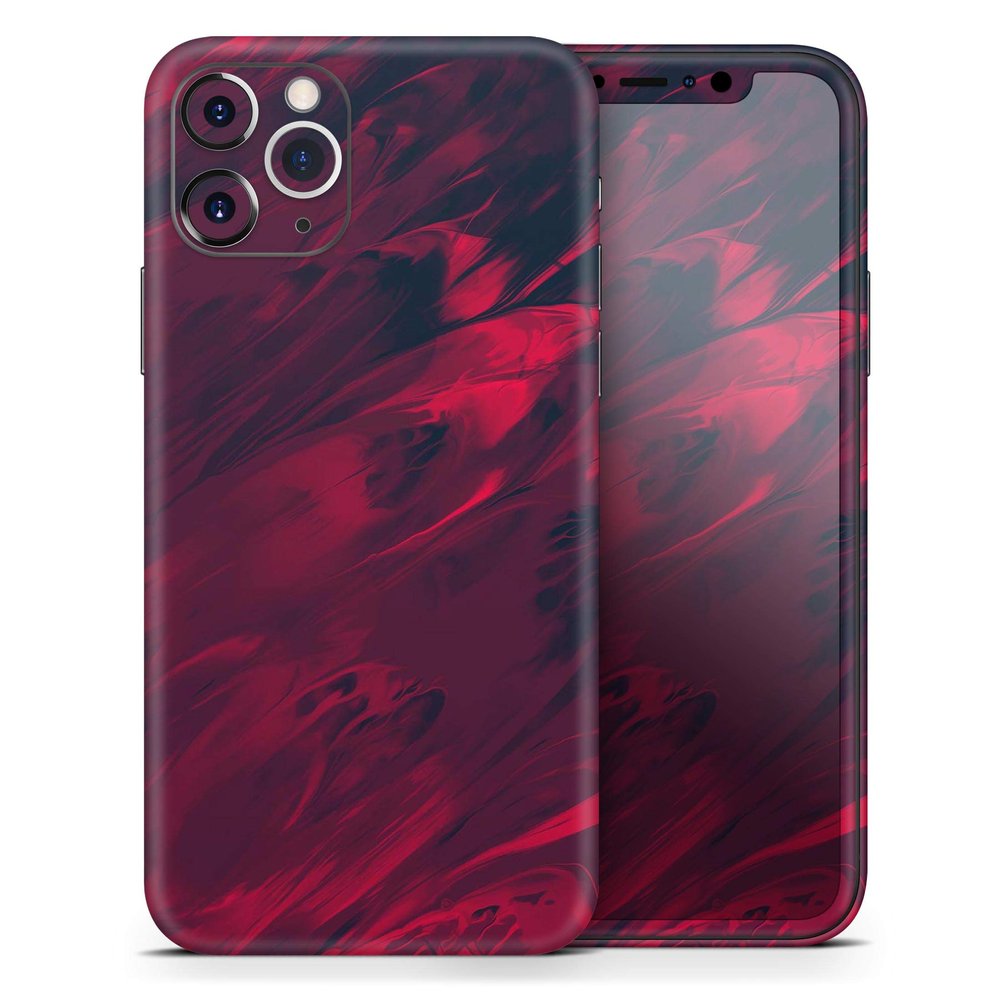 Liquid Abstract Paint Remix V34 - DesignSkinz Protective Vinyl Decal Wrap Skin Cover Compatible with The Apple iPhone 11 Pro Max (Full-Body, Screen Trim & Back Glass Skin)