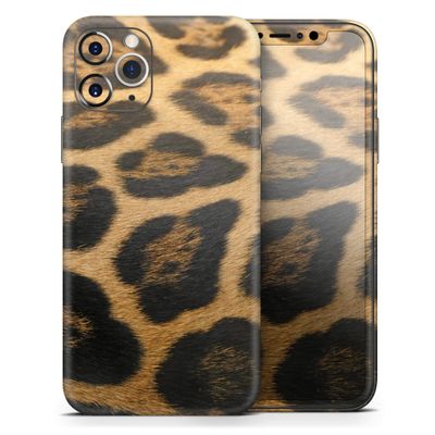 Real Thin Vector Leopard Print - DesignSkinz Protective Vinyl Decal Wrap Skin Cover Compatible with The Apple iPhone 11 Pro Max (Full-Body, Screen Trim & Back Glass Skin)