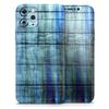Blue and Green Tye-Dyed Wood 2 - DesignSkinz Protective Vinyl Decal Wrap Skin Cover Compatible with The Apple iPhone 11 Pro Max (Full-Body, Screen Trim & Back Glass Skin) view 1