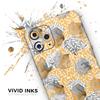 Karamfila Yellow & Gray Floral V6 - DesignSkinz Protective Vinyl Decal Wrap Skin Cover Compatible with The Apple iPhone 11 Pro Max (Full-Body, Screen Trim & Back Glass Skin) view 3