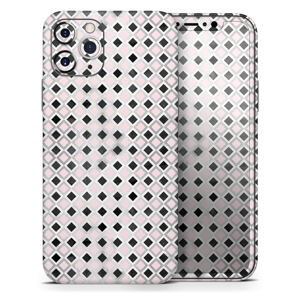 Karamfila Silver & Pink Marble V11 - DesignSkinz Protective Vinyl Decal Wrap Skin Cover Compatible with The Apple iPhone 11 Pro Max (Full-Body, Screen Trim & Back Glass Skin)