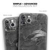 Black & Silver Marble Swirl V7 2 - DesignSkinz Protective Vinyl Decal Wrap Skin Cover Compatible with The Apple iPhone 11 Pro Max (Full-Body, Screen Trim & Back Glass Skin) view 2