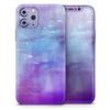 Blotted Purple 896 Absorbed Watercolor Texture - DesignSkinz Protective Vinyl Decal Wrap Skin Cover Compatible with The Apple iPhone 11 Pro Max (Full-Body, Screen Trim & Back Glass Skin) view 1
