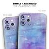 Blotted Purple 896 Absorbed Watercolor Texture - DesignSkinz Protective Vinyl Decal Wrap Skin Cover Compatible with The Apple iPhone 11 Pro Max (Full-Body, Screen Trim & Back Glass Skin) view 2