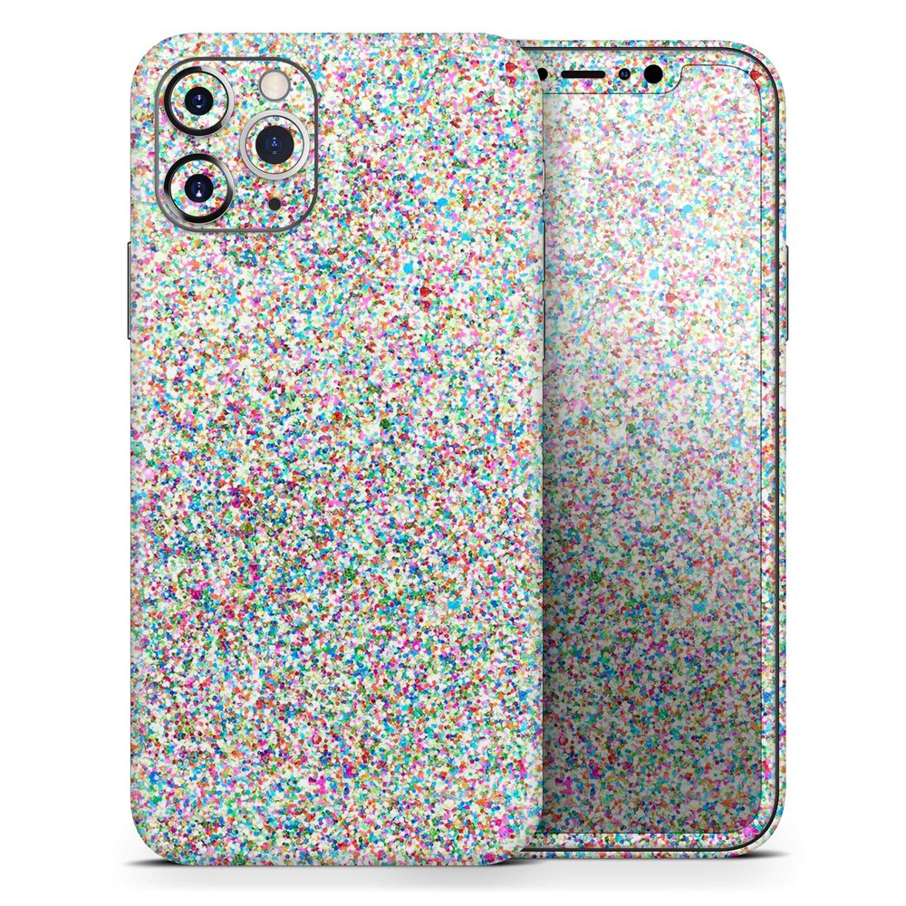 Colorful Small Sprinkles - DesignSkinz Protective Vinyl Decal Wrap Skin Cover Compatible with The Apple iPhone 11 Pro Max (Full-Body, Screen Trim & Back Glass Skin)