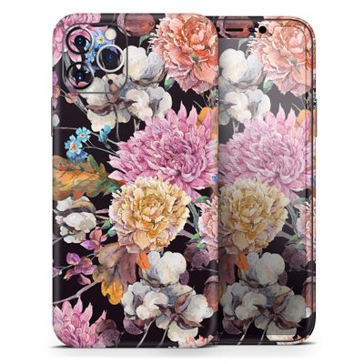 Summer Watercolor Floral v1 - DesignSkinz Protective Vinyl Decal Wrap Skin Cover Compatible with The Apple iPhone 11 Pro Max (Full-Body, Screen Trim & Back Glass Skin)