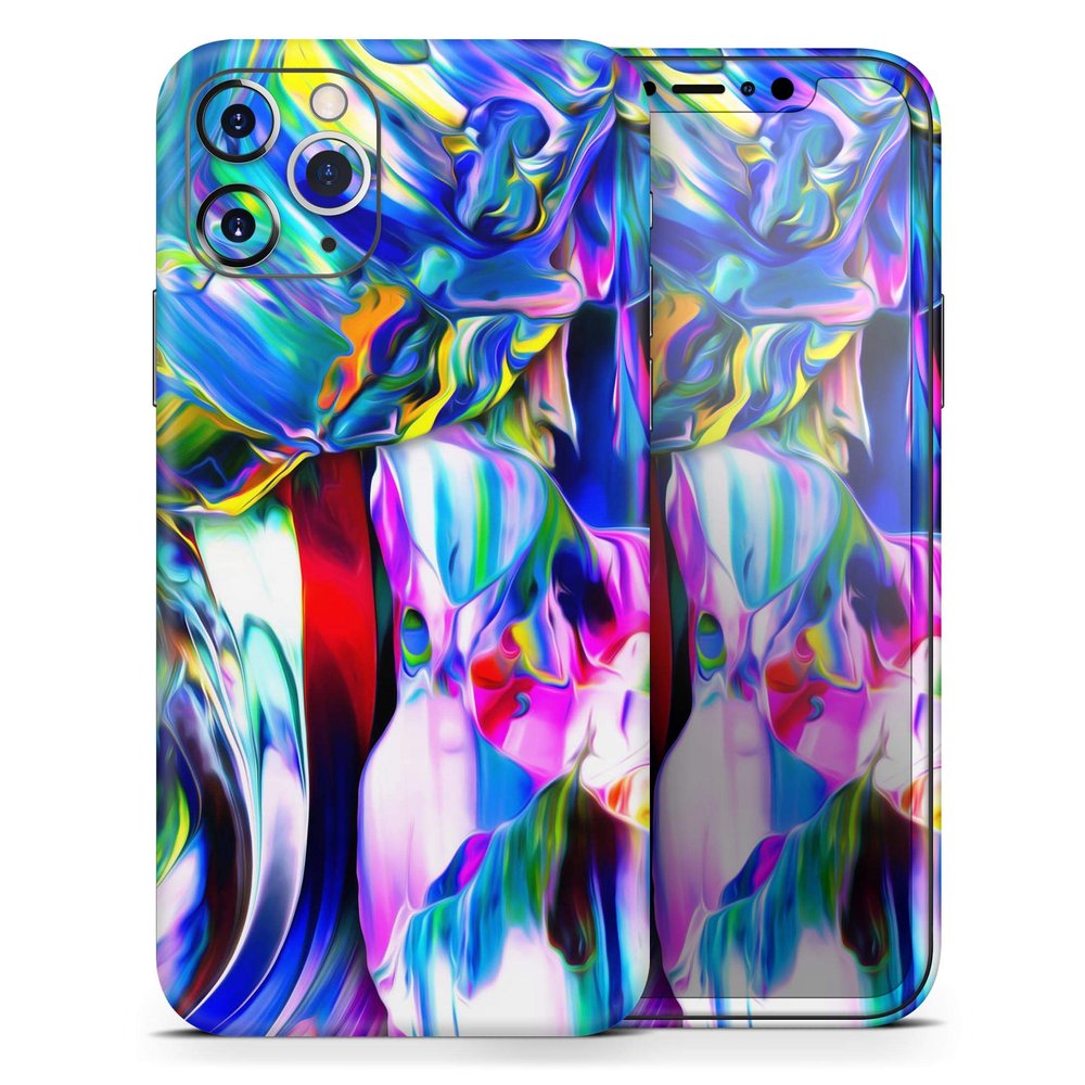 Blurred Abstract Flow V21 - DesignSkinz Protective Vinyl Decal Wrap Skin Cover Compatible with The Apple iPhone 11 Pro Max (Full-Body, Screen Trim & Back Glass Skin)