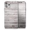 Aged White Wood Planks 2 - DesignSkinz Protective Vinyl Decal Wrap Skin Cover Compatible with The Apple iPhone 11 Pro Max (Full-Body, Screen Trim & Back Glass Skin) view 1