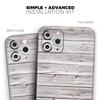 Aged White Wood Planks 2 - DesignSkinz Protective Vinyl Decal Wrap Skin Cover Compatible with The Apple iPhone 11 Pro Max (Full-Body, Screen Trim & Back Glass Skin) view 2