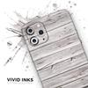 Aged White Wood Planks 2 - DesignSkinz Protective Vinyl Decal Wrap Skin Cover Compatible with The Apple iPhone 11 Pro Max (Full-Body, Screen Trim & Back Glass Skin) view 3