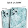Cracked Turquise Marble Surface - DesignSkinz Protective Vinyl Decal Wrap Skin Cover Compatible with The Apple iPhone 11 Pro Max (Full-Body, Screen Trim & Back Glass Skin) view 2