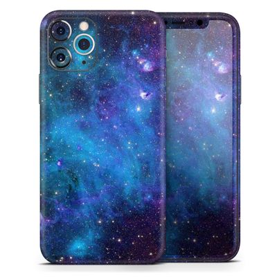 Azure Nebula - DesignSkinz Protective Vinyl Decal Wrap Skin Cover Compatible with the Apple iPhone 11 Pro Max (Full-Body, Screen Trim & Back Glass Skin)