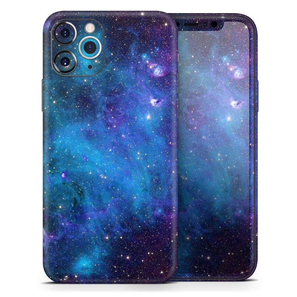 Azure Nebula - DesignSkinz Protective Vinyl Decal Wrap Skin Cover Compatible with the Apple iPhone 11 Pro Max (Full-Body, Screen Trim & Back Glass Skin)